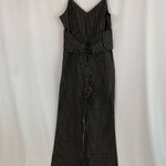 Cupcakes and Cashmere Jaiden Striped Jumpsuit Black Size 6 Photo 1