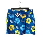 Loudmouth NWTS Tampa Bay Rays Hibiscus MLB Golf Mini Skort Skirt size large Blue Photo 1