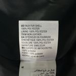 INC Small Faux Fur Vest Full-Zip Sleeveless Lined Pockets Collared Black New Photo 10