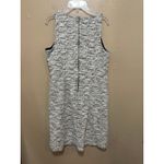 Loft Tweed Sheath Dress Black White Sleeveless Zipper Back Women's Size 6 Photo 2