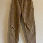 Bohme Women's Tan Straight Leg Khaki High Rise Paper Bag Pants Size Small Photo 1