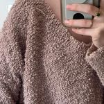 Free People Mauve Pink Soft Sweater Photo 3