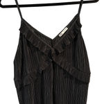 ZARA  Black Pleated Ruffle Cami Tank Top- Size US 6 Photo 0
