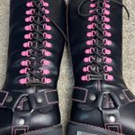Milwaukee size 7 black leather biker boots Photo 4