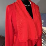 DKNY Size XS/S Red Open Front Cardigan Photo 9