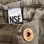 NSF The Wallace Olive Green Skinny Jeans with Side Sparkle Stripe sz 24 Photo 3