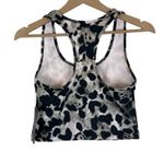 NWT EVCR Bra Tank Womens S Black Tan Leopard Print Cropped Racerback Athleisure Photo 2