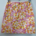 Lilly Pulitzer Vntg Mini Skirt Women Sz 0 Floral Short Lined Zip Pink Tropical Photo 4
