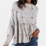 NWT Emma Floral Babydoll Top Size XS Photo 0