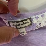 Eyeshadows size L Lavender Lace Hem Women's Top with semi open back Photo 3