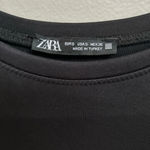 ZARA  Black Long Sleeve Tricot Trimmed Dress‎ Size Small Sweater Sleeve Photo 1