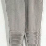 MissGuided High Waisted Drawstring Micro Suede Moto Style Jogger Pants Gray Size Size 2 Photo 0