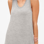Gap 🩶 Heather Gray Softspin Scoopneck Tunic Knit Tank Top Photo 0