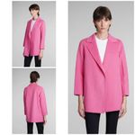 Theory ππ Clairene Luxe Blazer Coat Wool Cashmere Blend Pink Orchid Large L NWT Photo 7