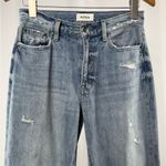 Pistola  High Rise Distressed Straight Leg Raw Hem Jeans in Rutls Blue Size 26 Photo 1