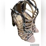 Schutz  Strappy Beige Leather & Suede Open Toe Shoes Lightly Worn 8.5 Photo 3