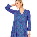 Lilly Pulitzer  Alaina 3/4 Sleeve Dress Blue Flare in Growl and Prowl Photo 11