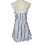 Altar'd State Altar’d State Linen Blend Wrap Dress Women’s Size M Striped Ruffle Detail Summer Photo 3