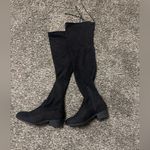 Buckle  Over The Knee Boots Size 7 New Velvet Black Tall Photo 1