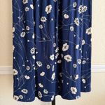 st. john's bay Navy Blue Floral Sleeveless Dress Stretchy Soft Knit Pullover Comfy Everyday Fit Photo 5