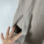 Donna Karan Donna Karen VTG Beige Dress 100% Linen V Neck Made In USA Pockets fit M Photo 4