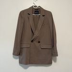 Madewell  Drapeweave Caldwell Double-Breasted Blazer in Castle Rock Brown Size XS Photo 2