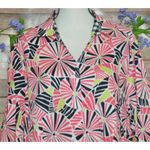 Foxcroft  Colorful Button Up Contrast Cuff Blouse Top Plus Size 20W Cotton V-Neck Photo 1