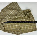 Plaid Skort Skirt Shorts Pleated Olive Green Side Tie Academia Preppy Photo 9