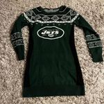 Women's New York Jets Klew Green Big Logo Ugly Sweater Dress size Small Photo 1