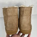 Lamo Women's 9 Suede Bootie Slippers Chestnut Shearling Sherpa Ankle Cozy Warm Brown Photo 8