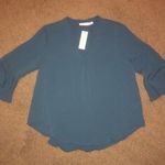 Lush Clothing LUSH NEW dark teal V neck top NWT Photo 0