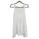 Free People  Voile & Lace Trapeze Slip Polka Dot Dress White XS Boho Mini Photo 1