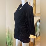 KENSINGTON SQUARE Vintage Burgundy/Black Velvet Blazer Gold Satin Cuffs Black Size undefined Photo 4