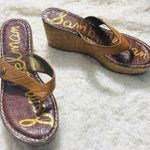 Sam Edelman  Dark Tan Romy Cork Wedge Sandals 9.5 Photo 2
