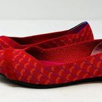 Rothy's The Point Pomegranate Grid Size 6 Slip On Ballet Flats Pink Orange Photo 0