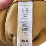 ASOS - NWT Oversized Boho Floaty Button-Down Shirt in Golden Mustard Sz 14 Photo 7