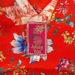 Johnny Was NWOT  Floral Oversize Short Sleeve Top Blouse Women Size S Red V-Neck Photo 9