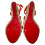 Christian Louboutin  Mafaldina Zeppa 120 Wedge Sandal Orange Size 40 Photo 9