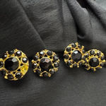 Julian Taylor Vintage New York Black Ruffle Collar Jeweled Button Dress Size 12 Photo 10