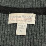 A pea in the pod  Charcoal Grey Snap Henley 3/4 Sleeve Tunic Size Medium Photo 4