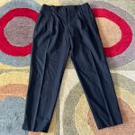 Theory Pin Tucked Pants Black Dress Pants Wool Approx Ankle Length Size 2 Photo 0