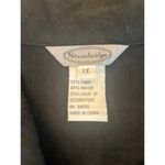 Stonebridge Linen Button Shirt Women 1X Animal Embroidered Grandma Neutral VTG Black Photo 1