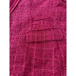 NWT WinterSilks red silk Multi Woven tweed collarless blazer coat size XL Photo 9