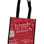 Lululemon Friends are More Important Than Money Shopping Tote Bag Red Black Photo 14
