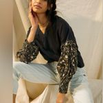 Anthropologie | Let Me Be Sydney Puff Sleeve Top Black Motif | XSP Photo 1