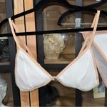 Cupshe  bikini set triangle ribbed lace contrast trim lowrise bridal Photo 3