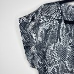 EXPRESS Snake Print Satin Cap Sleeve Top Size Large Blouse Stretch Animal Print Photo 1