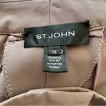 St. John  Front Pleat Dress Pants Womens Size 12 Trousers Tan Brown Photo 4