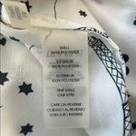 Karl Lagerfeld  Button Down White Black Top Size Small Photo 15