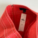 Ann Taylor  Chambray Coral Faux Wrap A-Line Skirt Size 0 Photo 5